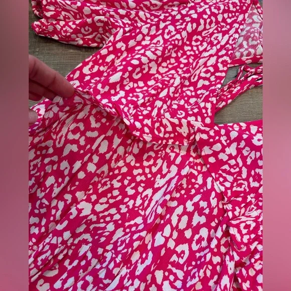 Zara pink and white animal print dress - Picture 3 of 6